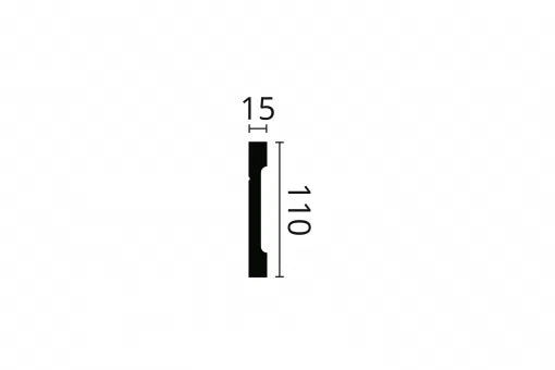 Dimensions of FD2 2.44M WALLSTYL SKIRTING BOARD - Skirtings | DecorMania UK 