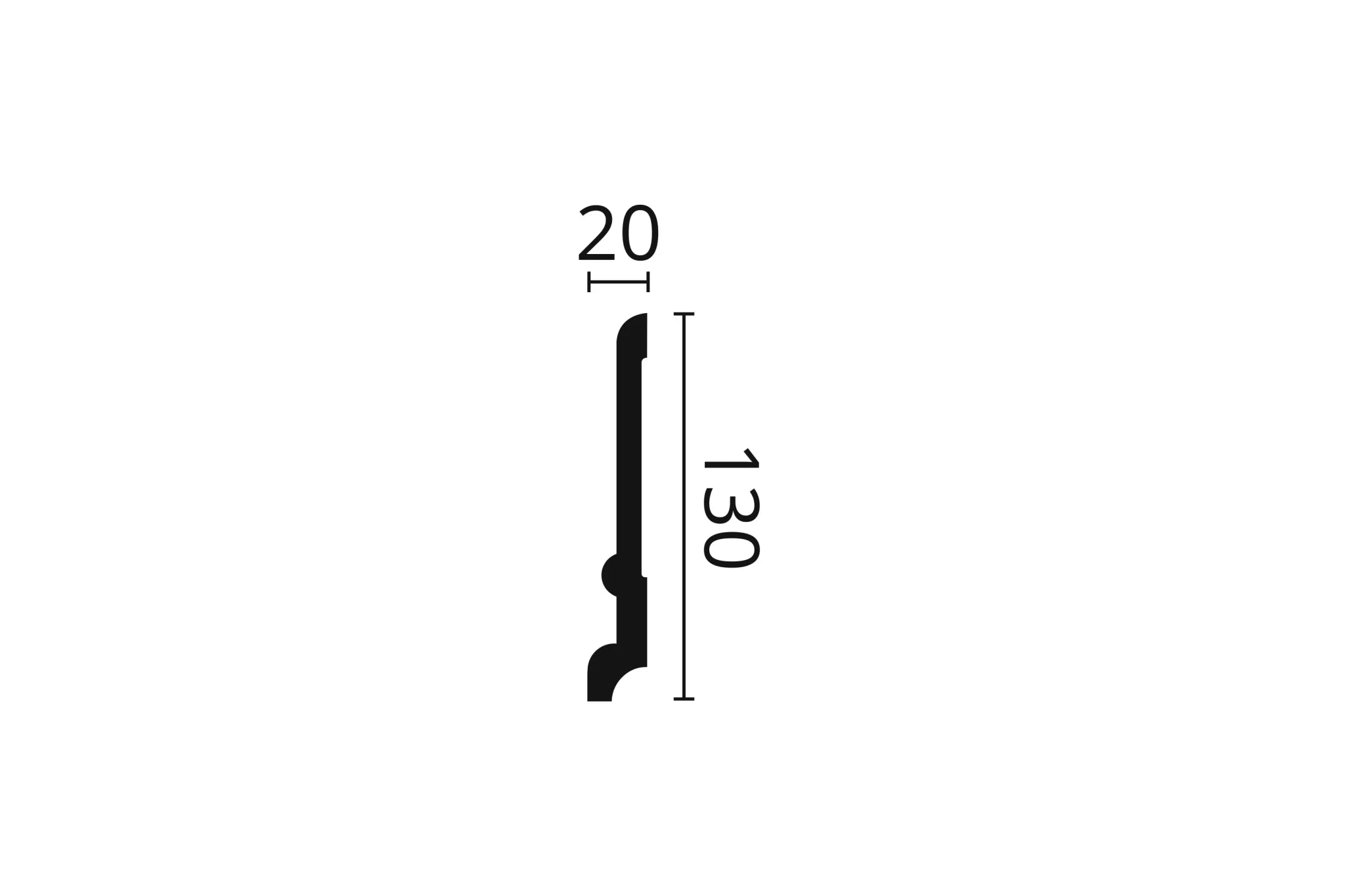 Dimensions of FD21 2M WALLSTYL SKIRTING BOARD  | DecorMania UK 