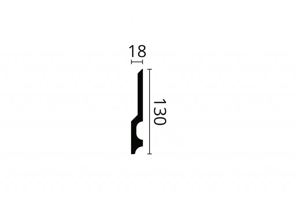 Dimensions of FD22 2M WALLSTYL SKIRTING BOARD | DecorMania UK 