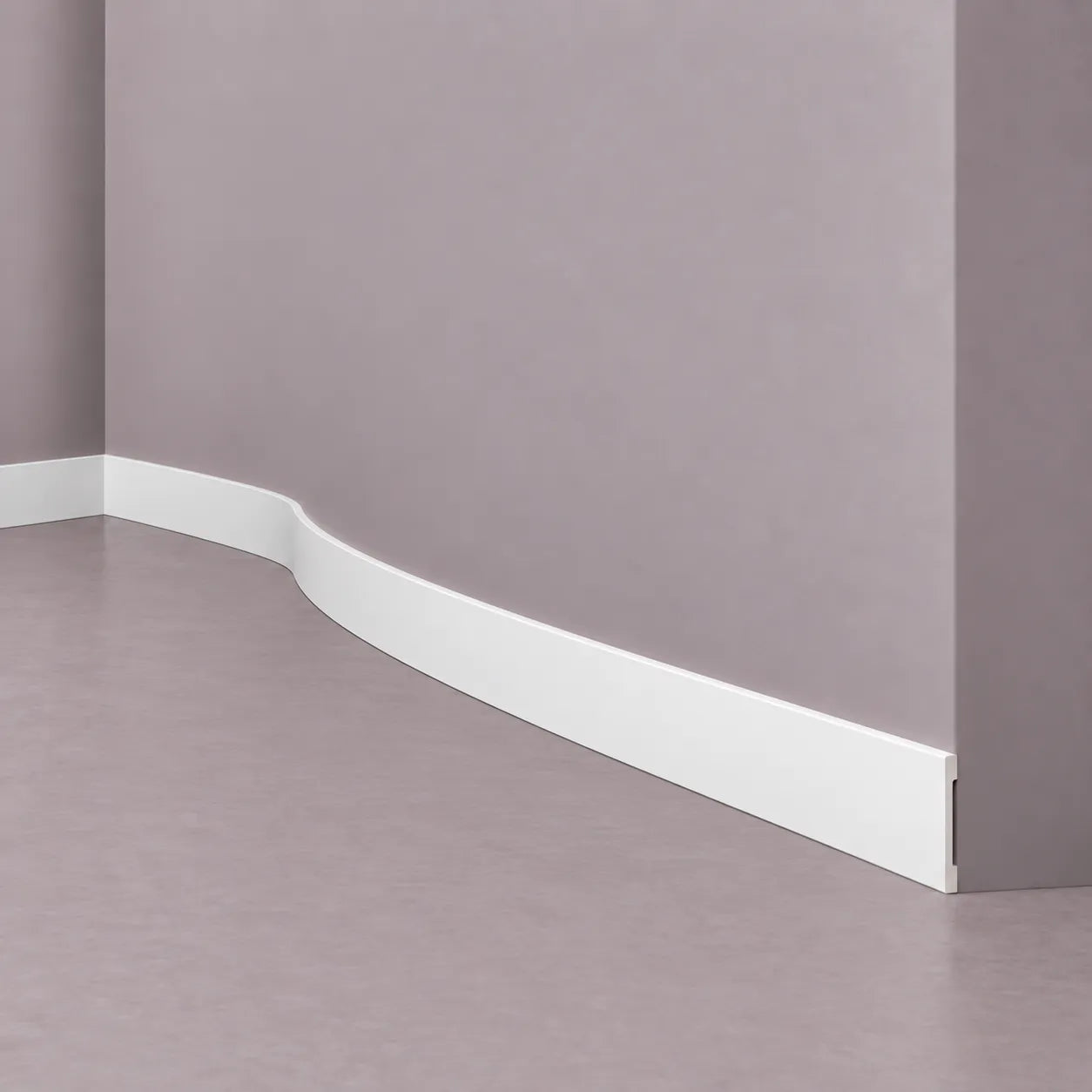 FD2S FLEX WALLSTYL flexible skirting board following a curved wall