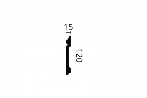 Dimensions of FL2 2M WALLSTYL SKIRTING BOARD - Skirtings | DecorMania UK 