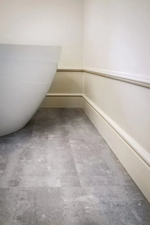 FL4 2M WALLSTYL SKIRTING BOARD is visible along the base of the wall in this bathroom setting | DecorMania UK 