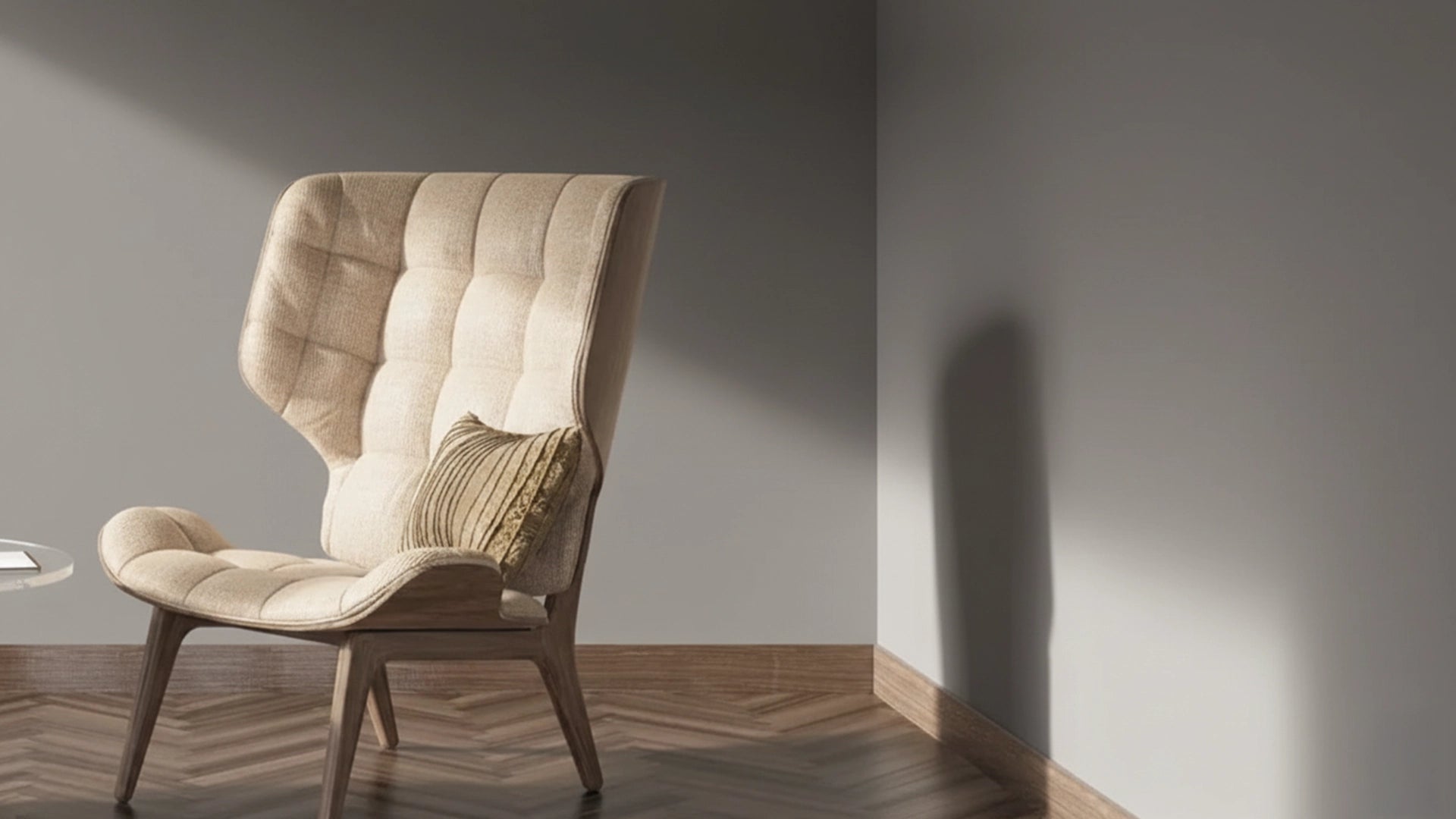 Plain Acoustic Wallpaper Wool Fluffo before 