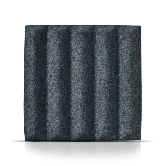 Close-up view of GROVE 3D Felt wall panels GREY | DecorMania UK