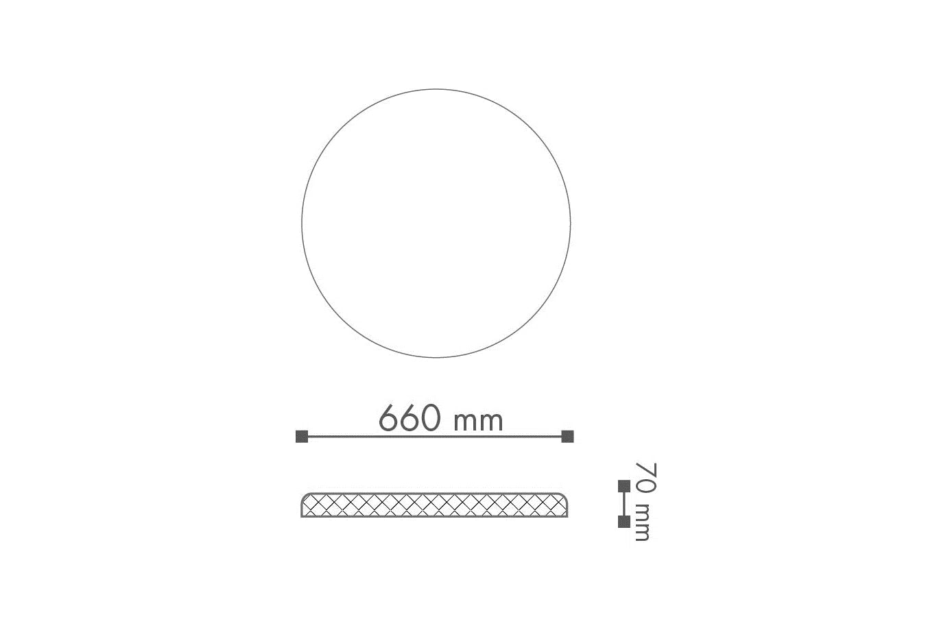 Dimensions of HELENA R11 ARSTYL Ceiling Rose | DecorMania UK