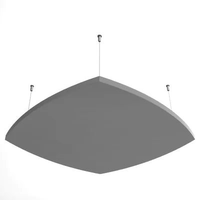 Hexa AIR - Acoustic Suspended Ceiling Panel grey colour on white background Decormania UK