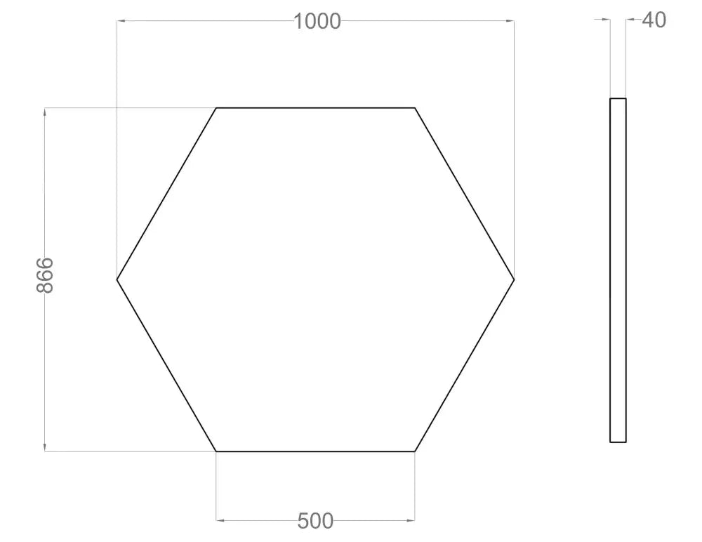 Hexa AIR - Acoustic Suspended Ceiling Panel dimensions ceiling Decormania UK