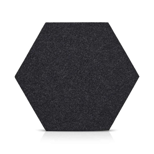 Close-up view of HEXA Felt 2D Wall panels BLACK | DecorMania UK
