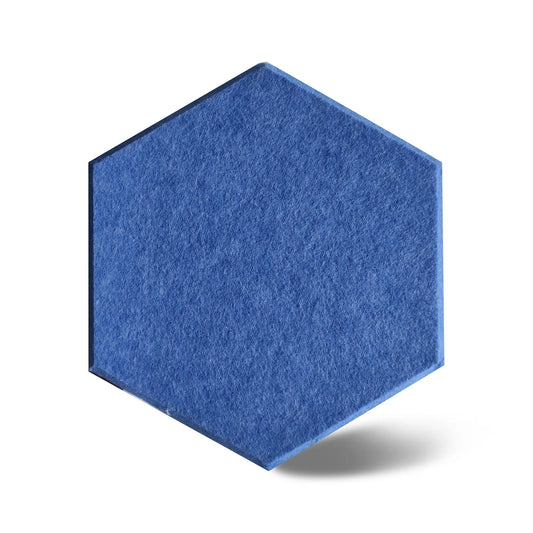 Close-up view of HEXA Felt 3D PET Wall Panels - DARK BLUE | DecorMania UK