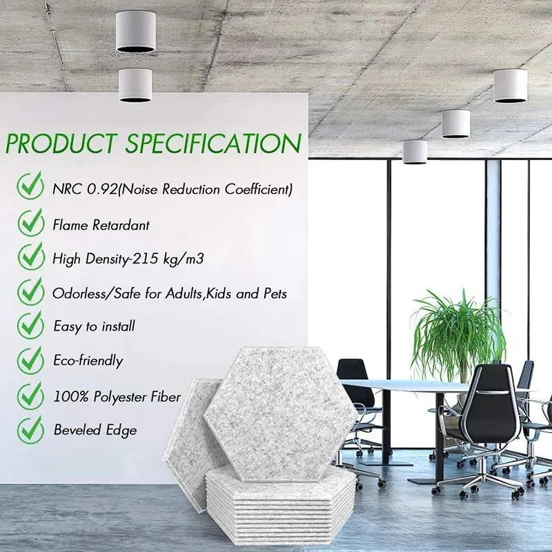 HEXA Felt 3D PET Wall Panels - RED product specification | DecorMania UK