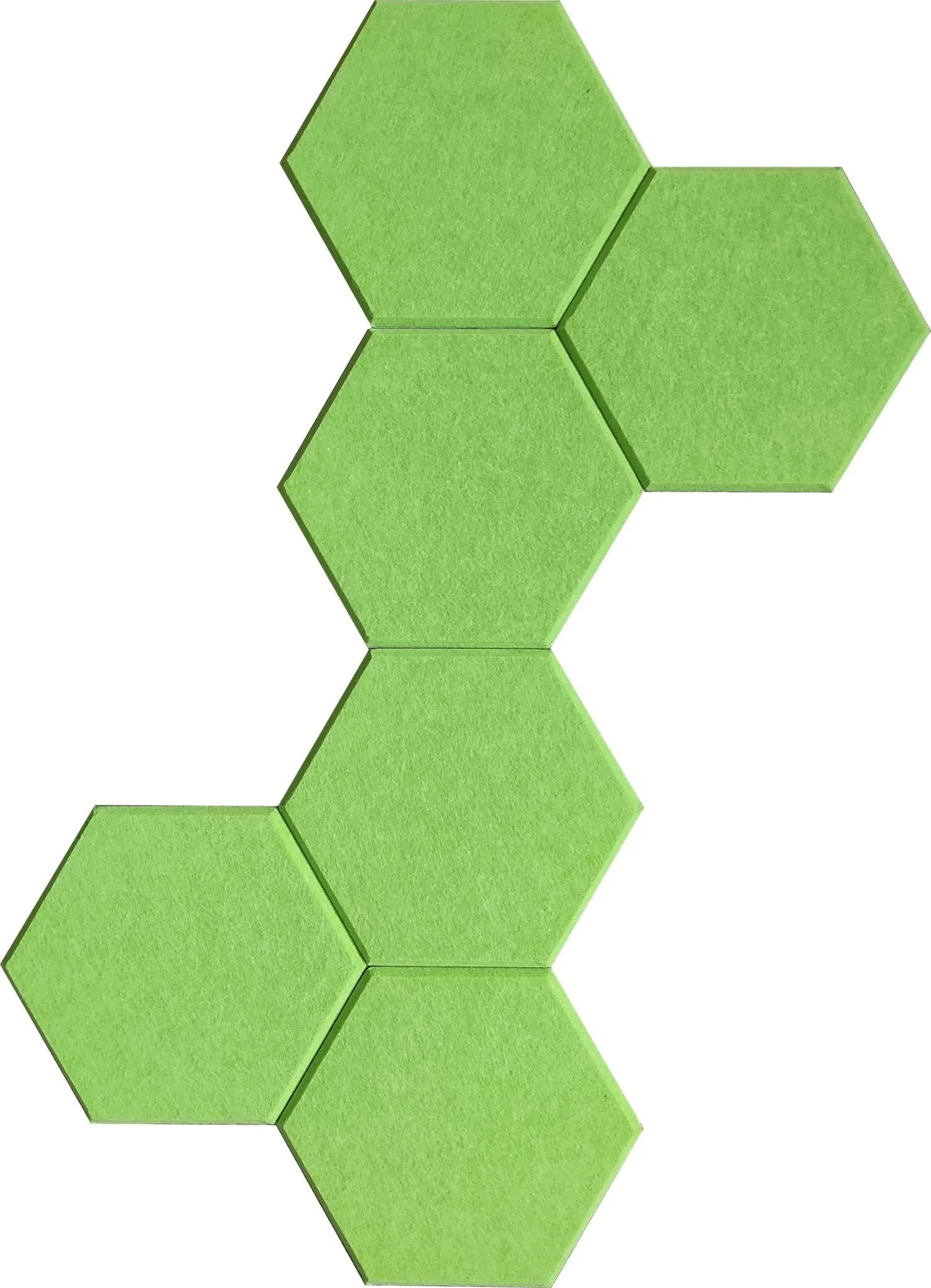 Close-up view of HEXA Felt 3D PET Wall Panels - Green  | DecorMania UK