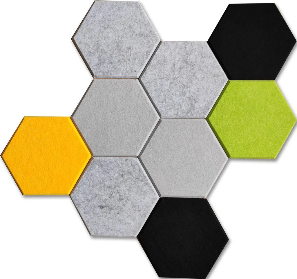 HEXA Felt 3D PET Wall Panels in various colors | DecorMania UK
