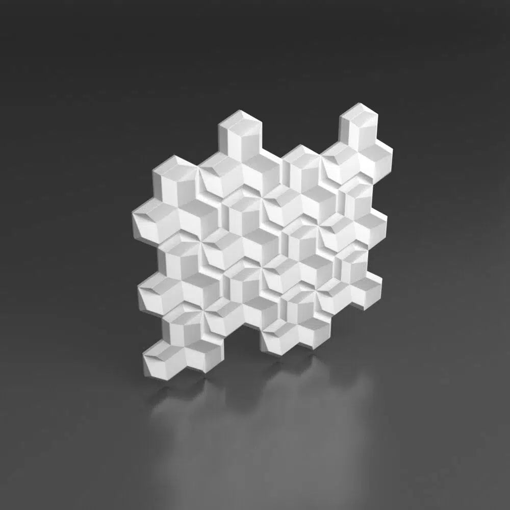 HEXA.2 3D Wall Panel EPS - 3D Polystyrene Wall Panels on dark background | DecorMania UK