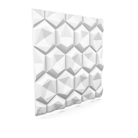 HEXAGON 3D Wall Panel Model 08 - 3D Polystyrene Wall Panels on white background | DecorMania UK 