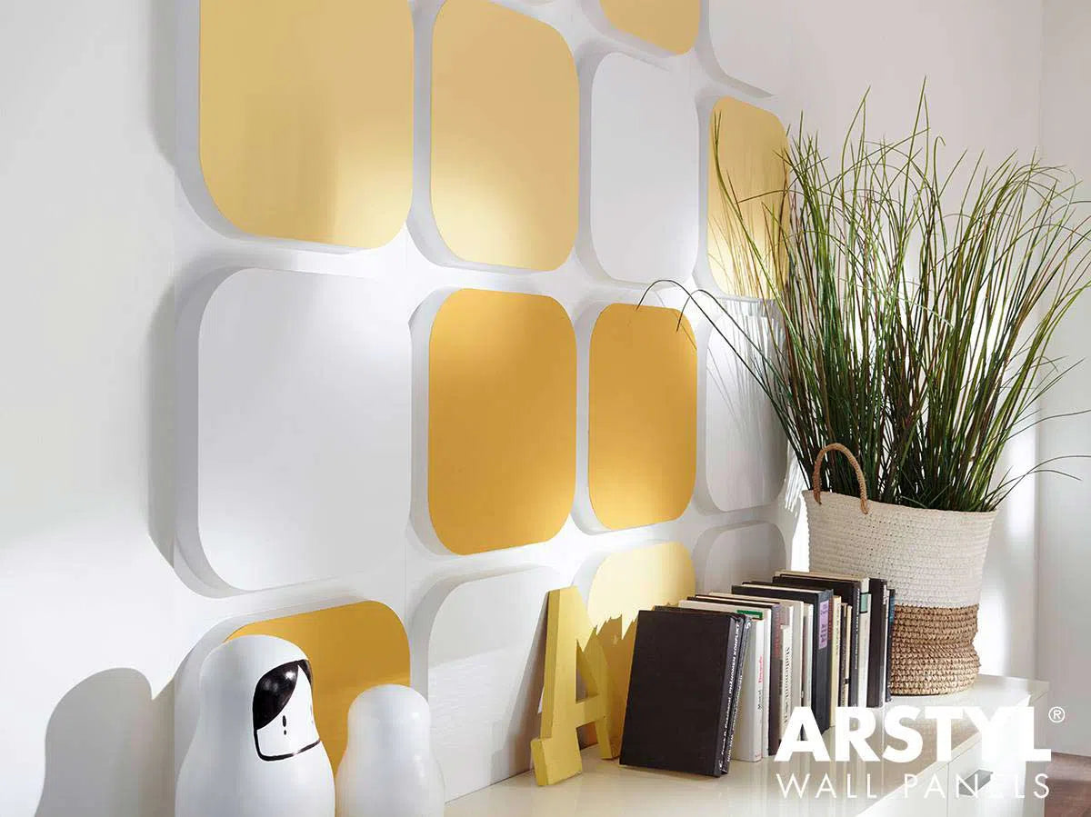 ICON 3D Wall Panels ARSTYL® in a contemporary living room, enhancing the wall with its elegant design | DecorMania UK
