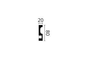 Dimensions of IL11 2M BLACK WALLSTYL SKIRTING BOARD - Covings | DecorMania UK 