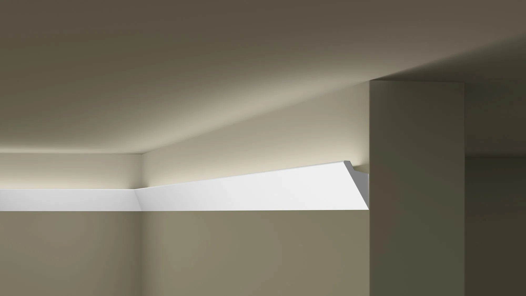 IL4 WALLSTYL 2M Ceiling Coving for LED Lighting on the grey ceiling | DecorMania UK 