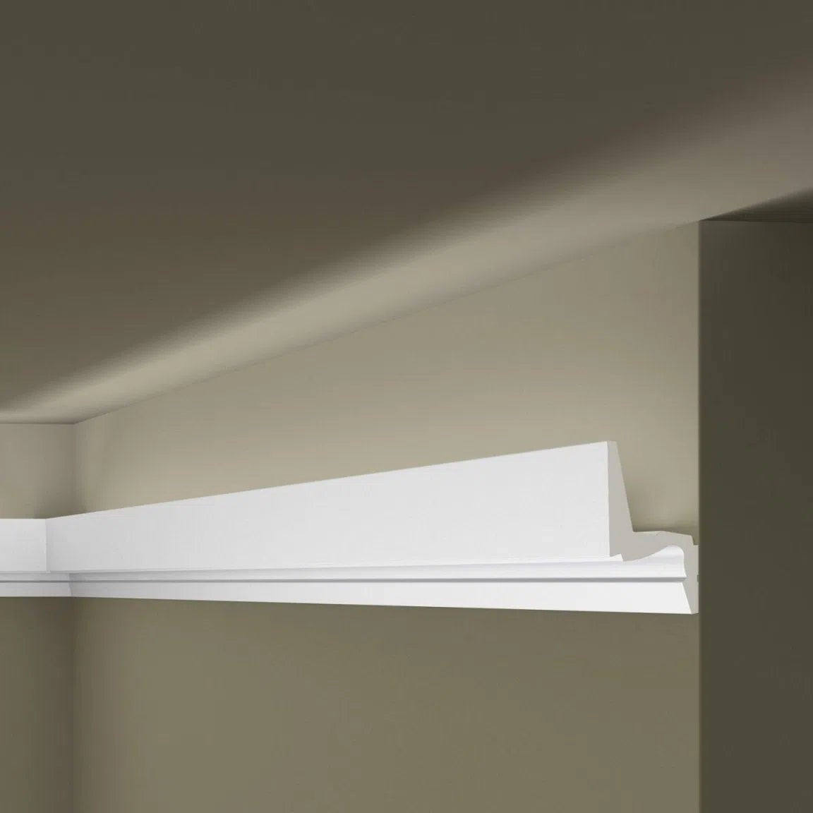 IL7 MEMORY ARSTYL 2M Ceiling Coving for LED Lighting on grey ceiling | DecorMania UK 