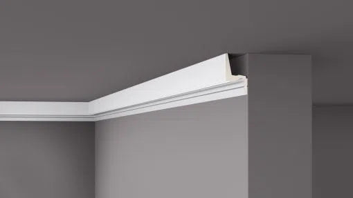 IL7 MEMORY ARSTYL 2M Ceiling Coving for LED Lighting on the grey ceiling | DecorMania UK 