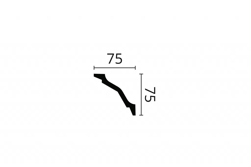 Dimensions of JESSICA (WT26) 2M Ceiling Coving | DecorMania UK 