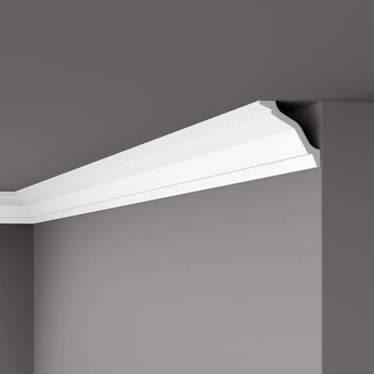 Dimensions of JESSICA (WT26) 2M Ceiling Coving on the grey background | DecorMania UK