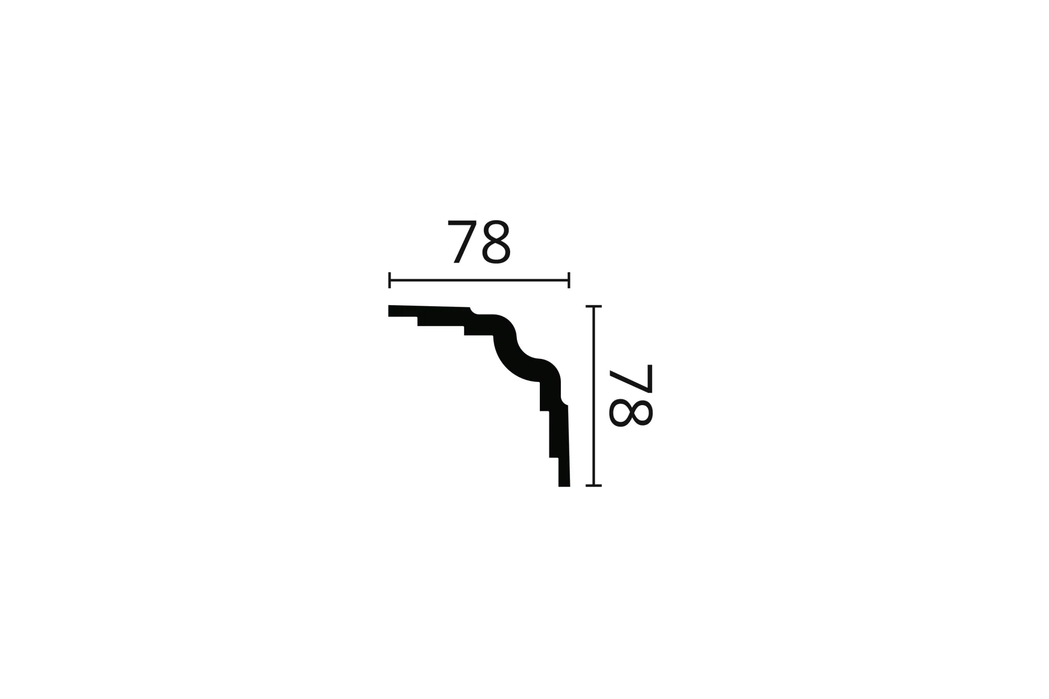 Dimensions of KARENA (WT25) 2M Ceiling Coving | DecorMania UK 