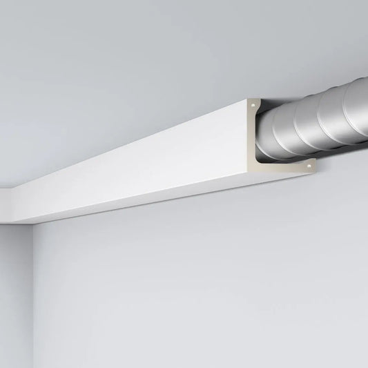 L4 ARSTYL 2M functional ceiling coving for hiding pipes and ducts | DecorMania UK