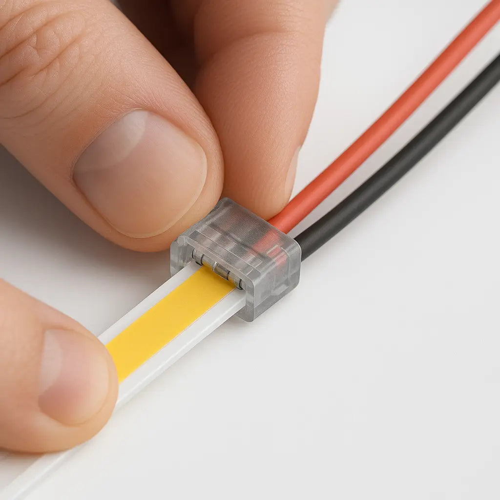 Connector Strip to Cable – 8mm COB/SMD LED Strip Connector