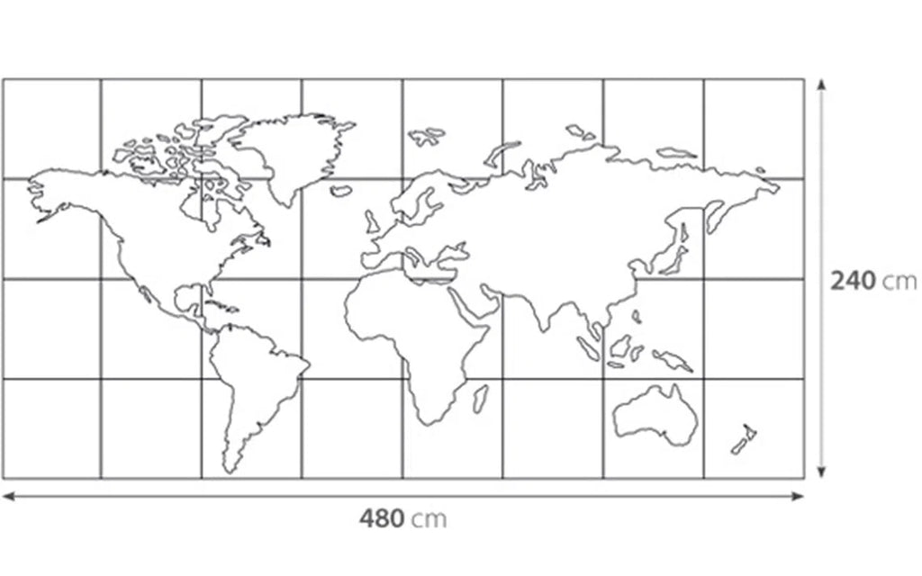 Map of the World - 3D Concrete Mural - Concrete Panels | DecorMania