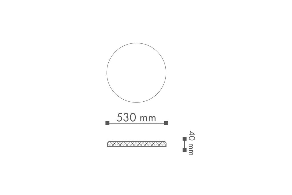Dimensions of MILLENNIA (R9) ARSTYL Ceiling Rose | DecorMania UK 