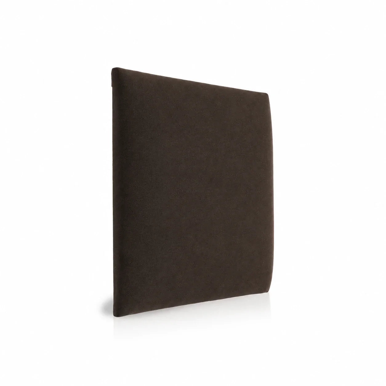 Chocolate Brown upholstered padded wall panel in soft fabric finish