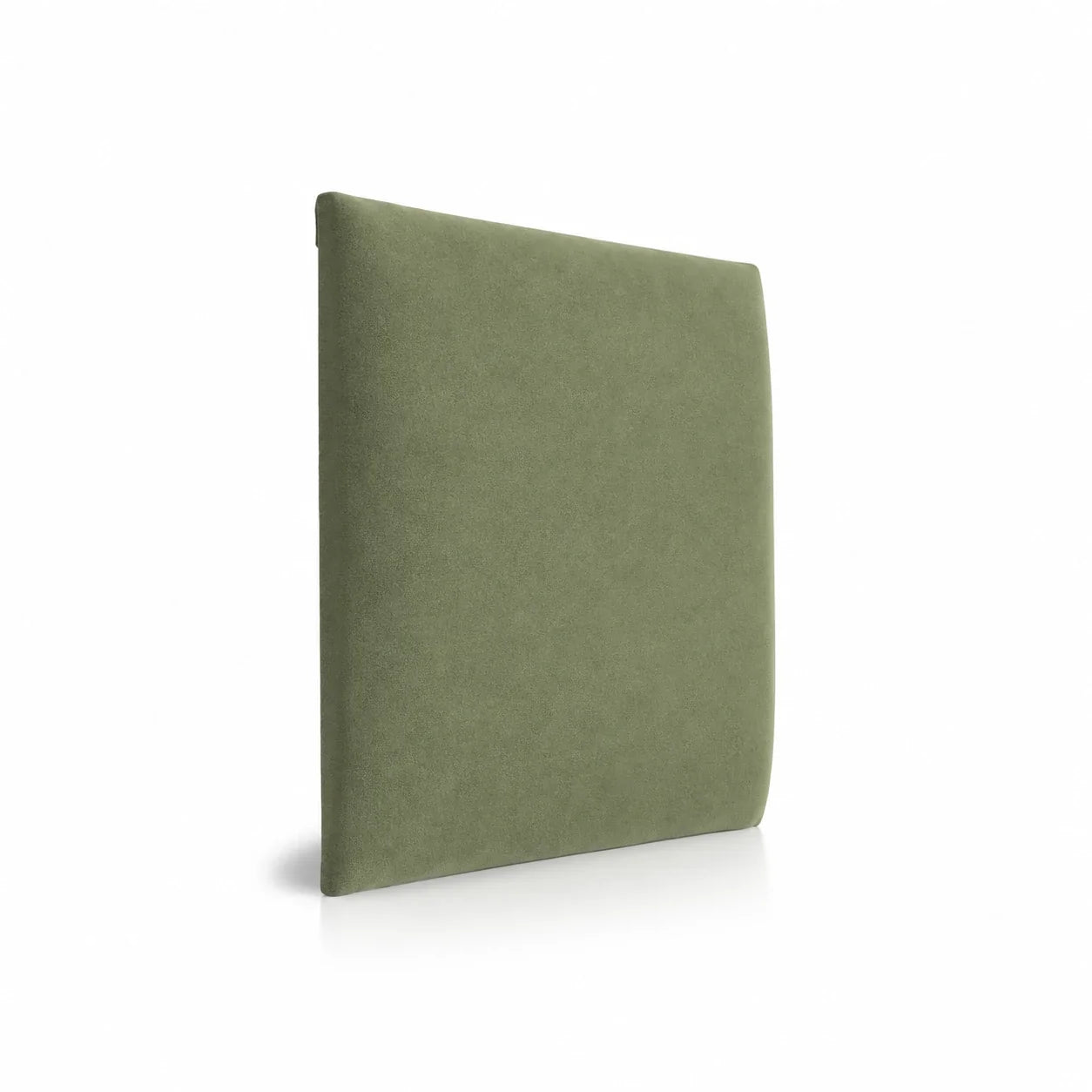 Sage Green upholstered padded wall panel in soft fabric finish