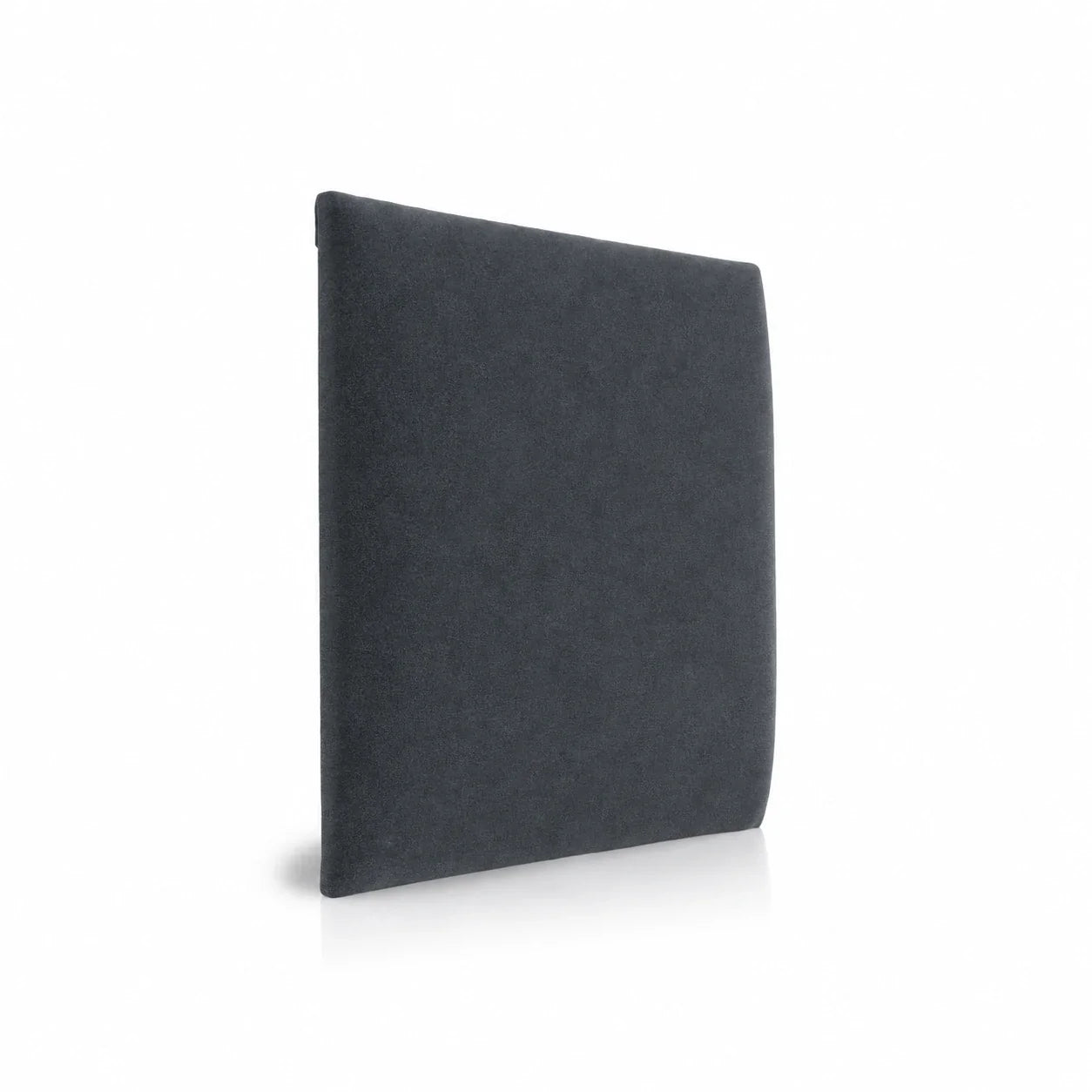 Charcoal Grey upholstered padded wall panel in soft fabric finish