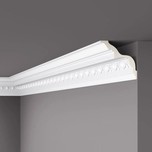 OCTAVIA Z4 ARSTYL® 2M Ceiling Coving on dark grey ceiling | DecorMania UK 