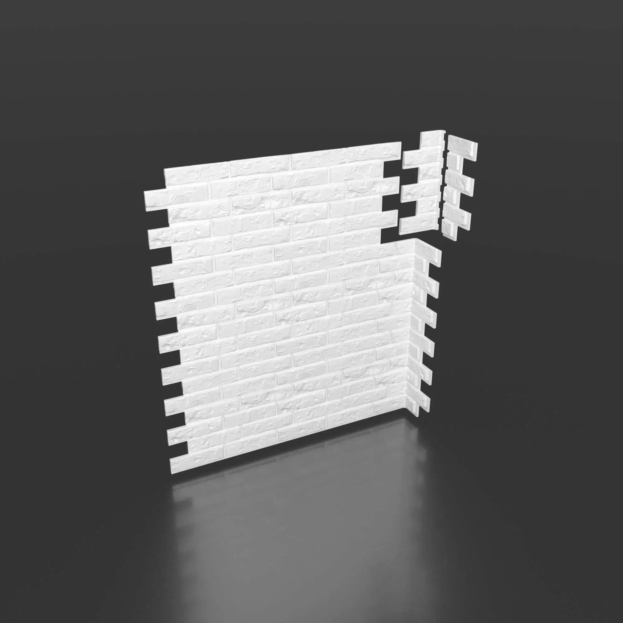 OLD BRICK 3D Wall Panel EPS - 3D Polystyrene Wall Panels on dark background | DecorMania UK 