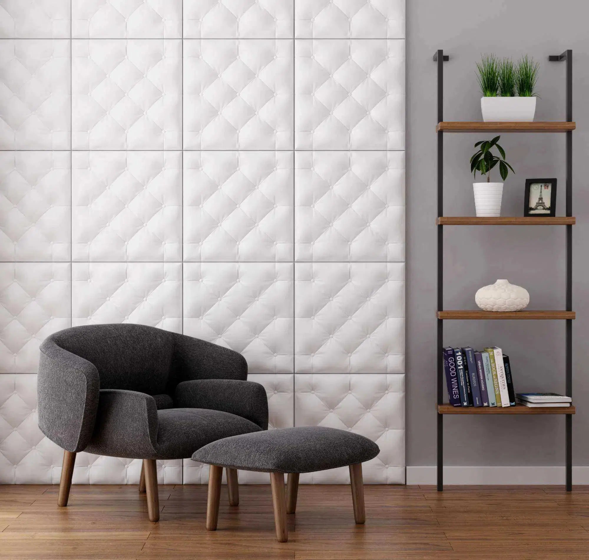 PILLOW 3D Wall Panel EPS - 3D Polystyrene Wall Panels  in a modern living room | DecorMania UK