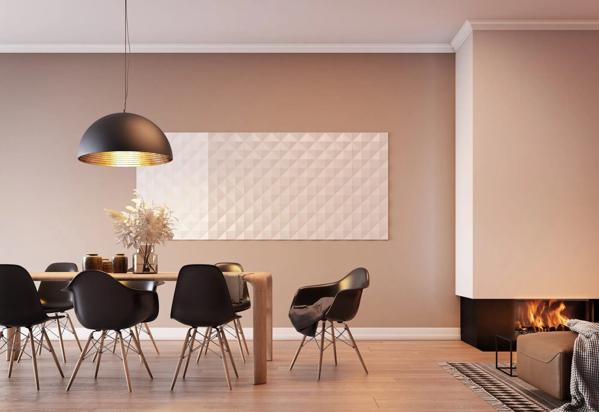 PYRAMID Arstyl® 3D Wall Panels in a contemporary living room | DecorMania UK