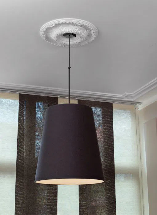 R18 ARSTYL Ceiling Rose with a black pendant light | DecorMania UK