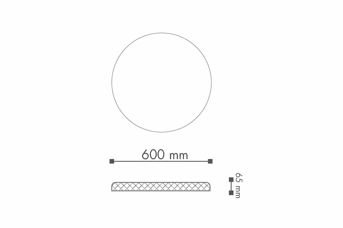 Dimensions of ARSTYL R18 Ceiling Rose  | DecorMania UK