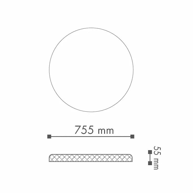 Dimensions of R20 ARSTYL Ceiling Rose | DecorMania UK