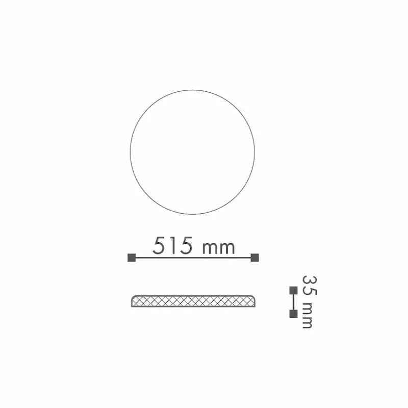 Dimensions of R23 ARSTYL Ceiling Rose | DecorMania UK