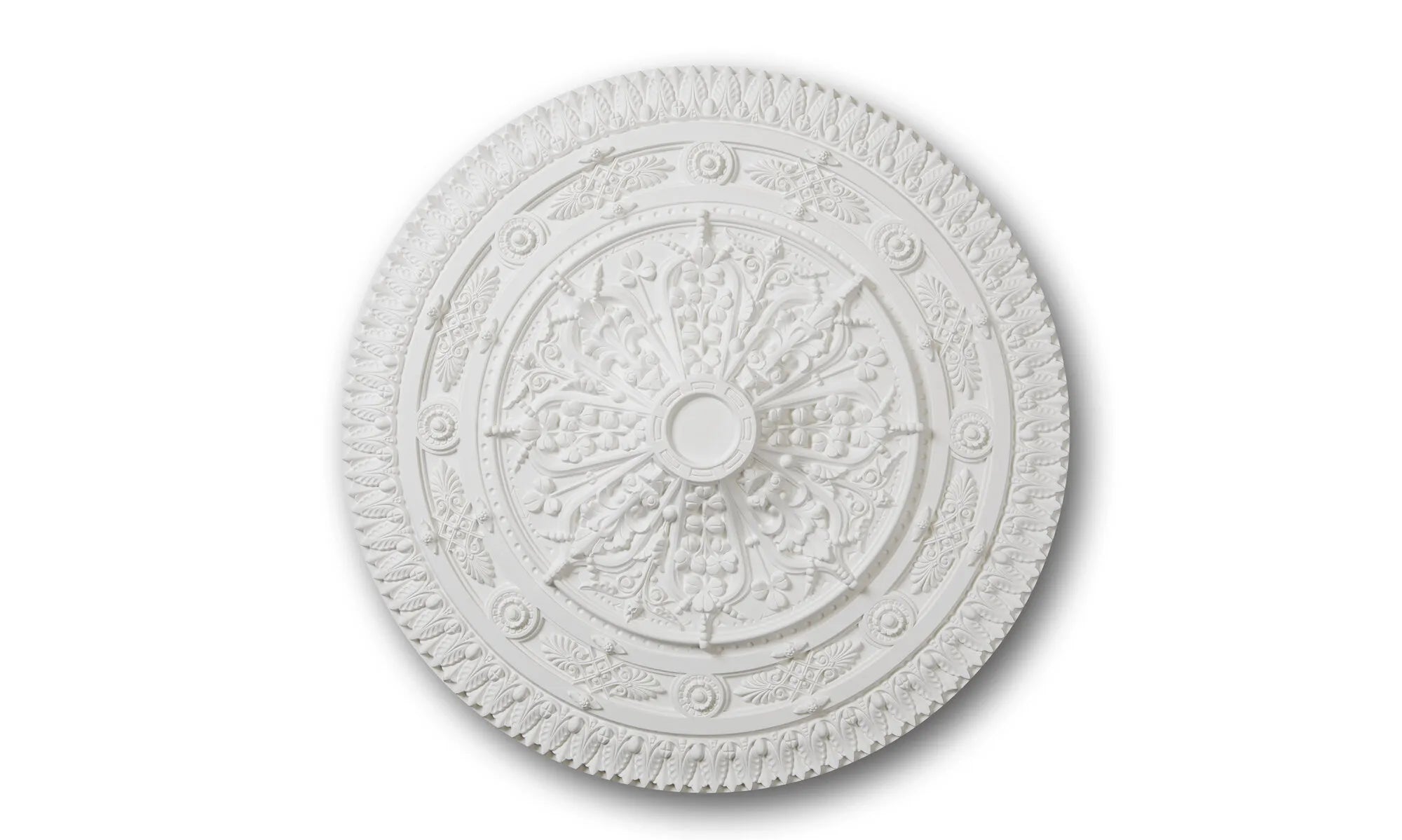 VICTORIA R25 Ceiling Rose on a white background | DecorMania UK 