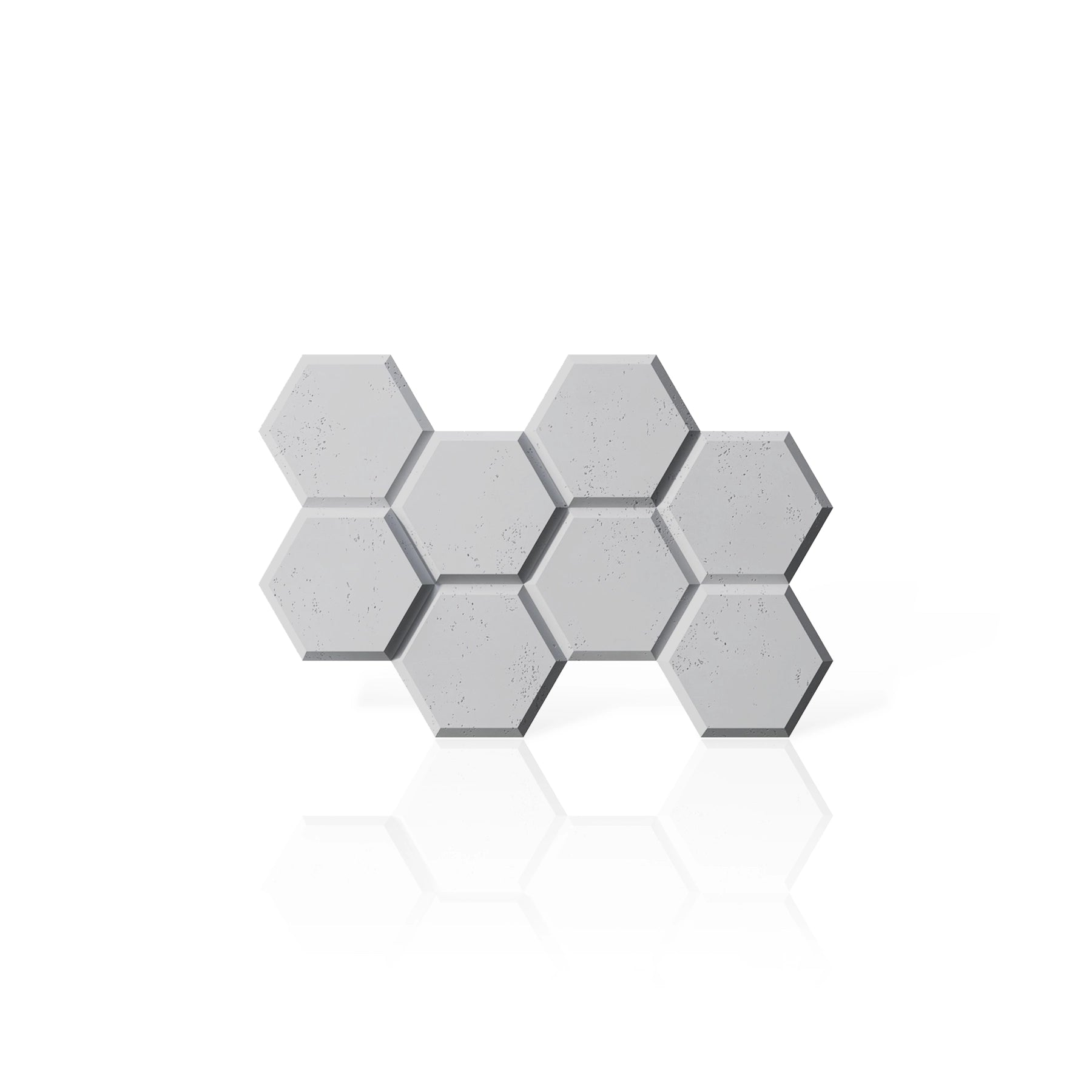 3D Concrete Wall Panels HEXAGON colour swatch on white background DecorMania UK