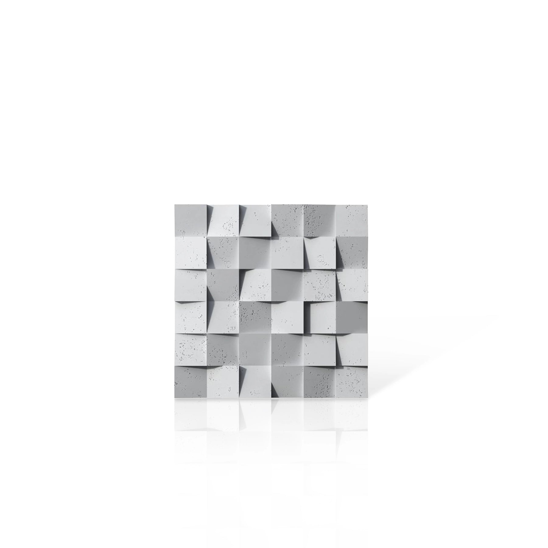 3D Concrete Wall Panels MULTISQUARES colour swatch on white background DecorMania UK