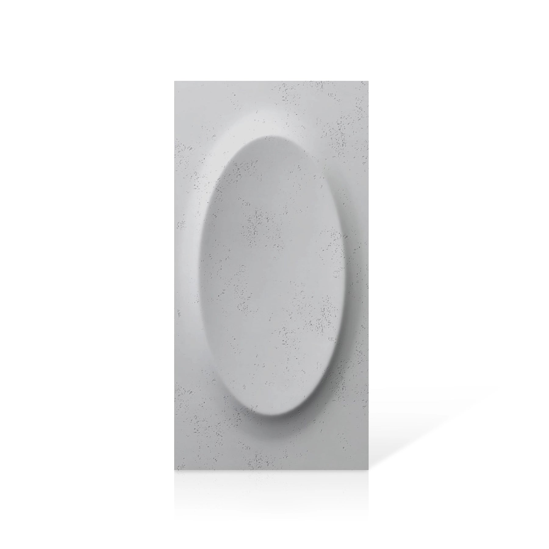 3D Concrete Wall Panels OVAL colour swatch on white background DecorMania UK