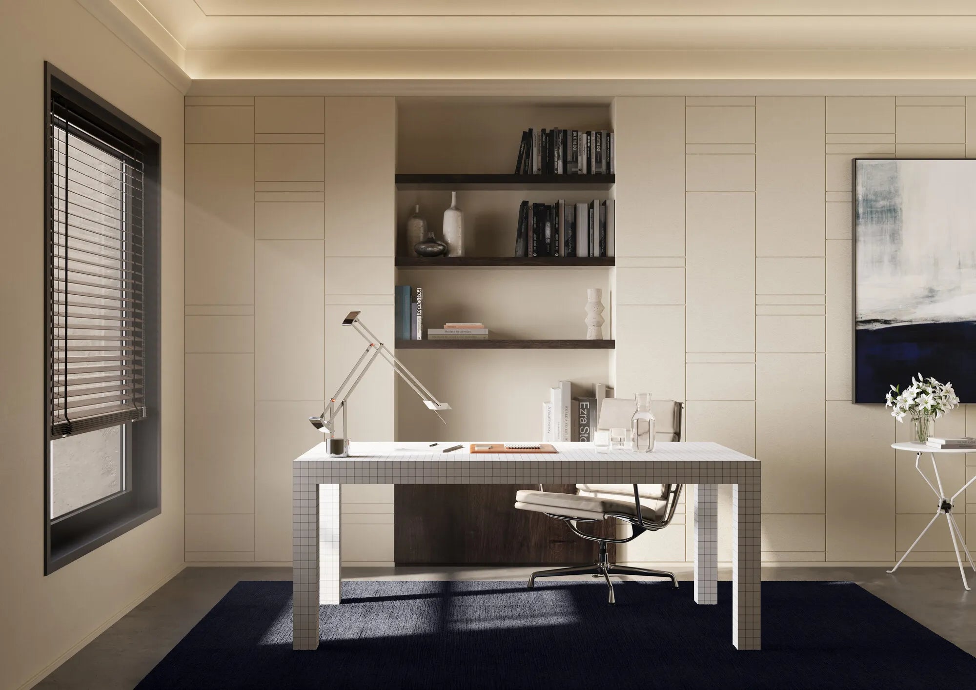 CURVE Arstyl® 3D Wall Panels adding texture to a modern living room wall | DecorMania UK