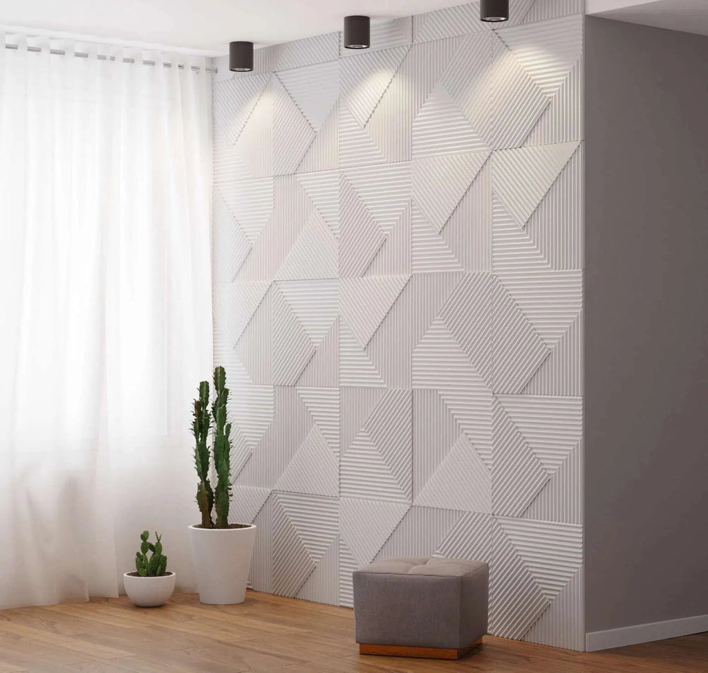 STRIPES 3D Wall Panel EPS - 3D Polystyrene Wall Panels living  | DecorMania UK