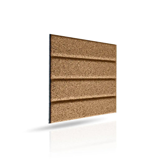 Close-up view of STRIPES - Acoustic Cork Wall Panels | DecorMania UK