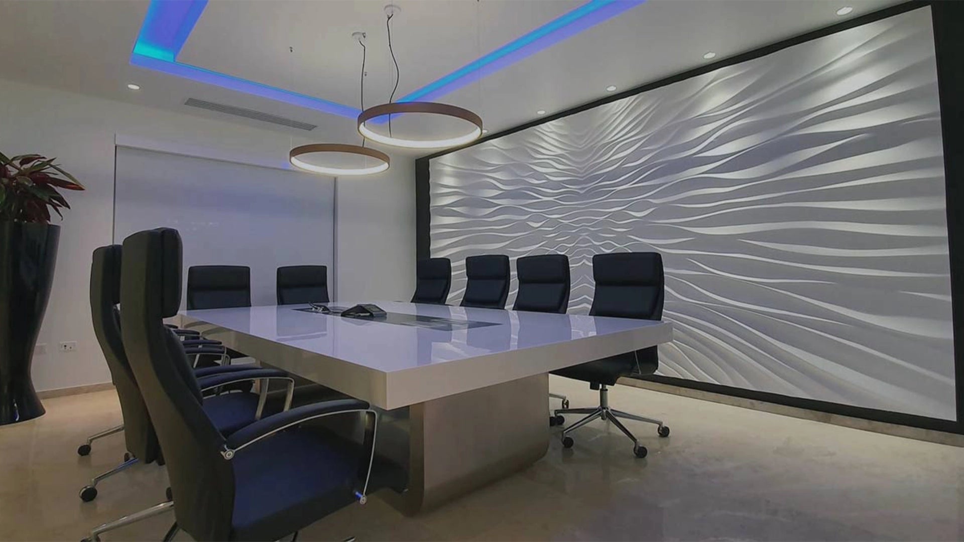 3D MURAL - ILLUSION - Gypsum Wall Panels in a stylish dining area | DecorMania UK