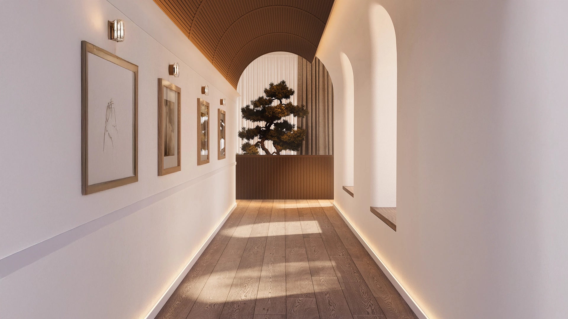 WALLSTYL ARSTYL NMC Skirting board for led lights in hallway interior Decormania UK